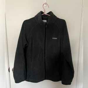 Columbia Black Full-Zip Fleece Jacket with Stand Collar